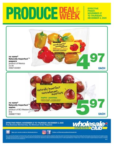 Wholesale Club (West) Produce Deal of the Week Flyer November 27 to December 3