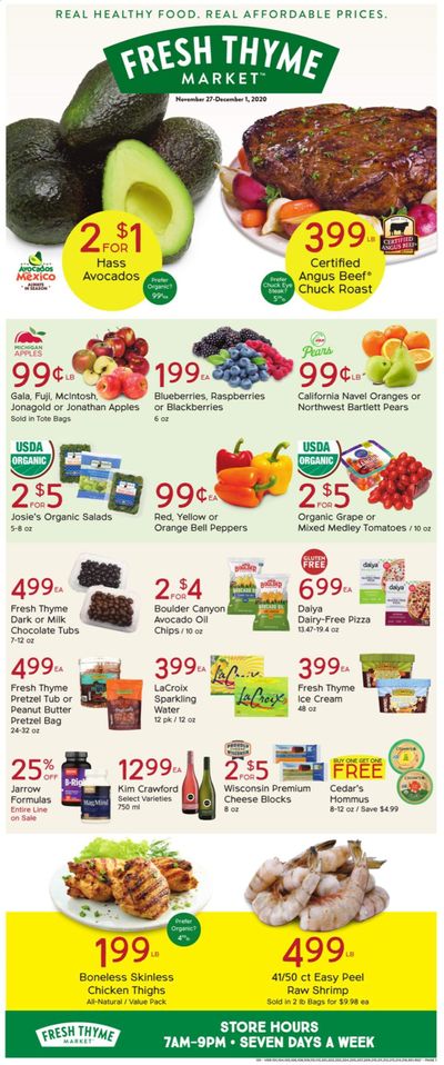 Fresh Thyme Weekly Ad Flyer November 27 to December 1
