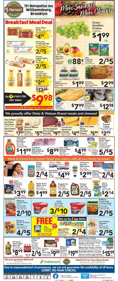 Brooklyn Harvest Market Weekly Ad Flyer November 27 to December 3, 2020