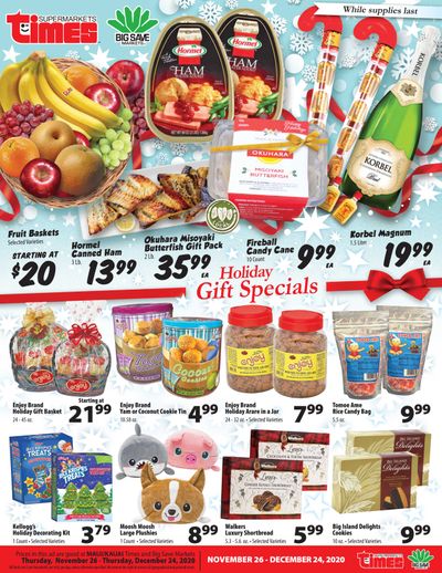 Times Supermarkets Holiday Ad Flyer November 24 to December 26, 2020