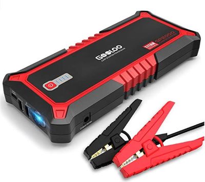GOOLOO 2000A Peak SuperSafe Car Jump Starter with USB Quick Charge 3.0 (Up to 10L Gas or 7L Diesel Engine) 12V Auto Battery Booster Power Pack Type-C Portable Phone Charger For $87.99 At Amazon Canada
