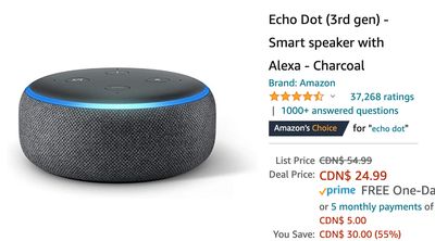 Amazon Canada Black Friday Deals: Save 55% on Echo Dot (3rd Gen) – Smart speaker + 52% on Levi’s Men’s Jacket + 74% on Select Xbox Games + More HOT Offers