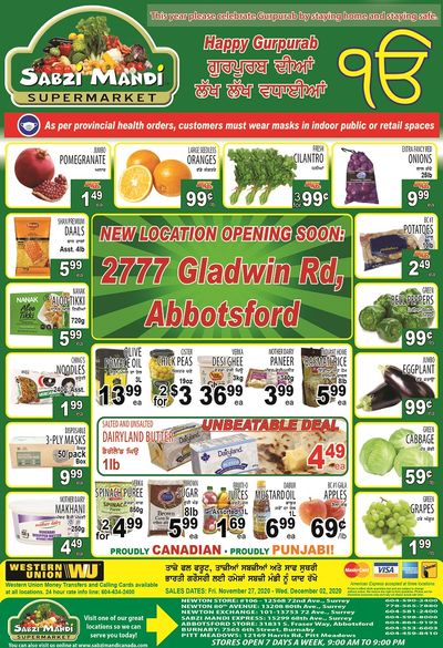 Sabzi Mandi Supermarket Flyer November 27 to December 2