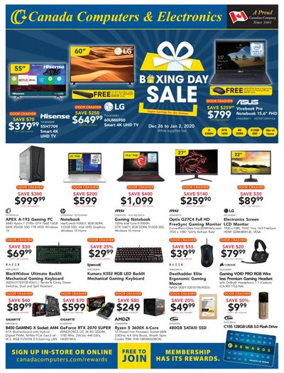 Canada Computers 2019 Boxing Day Sale Flyer December 26 to January 2