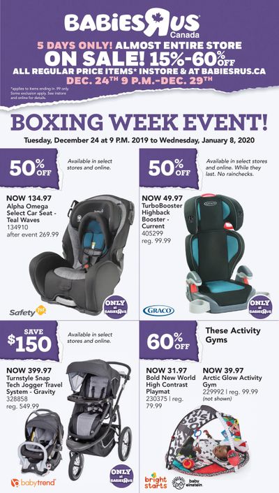 Babies R Us 2019 Boxing Week Flyer December 24 to January 8