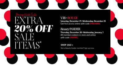 Sephora Canada Boxing Week Sale: Extra 20% Off Sale Items Using Promo Code