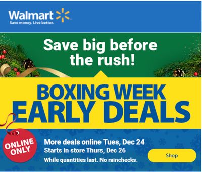 Walmart Canada Boxing Week 2019 Flyer & Deals Starts Online NOW!