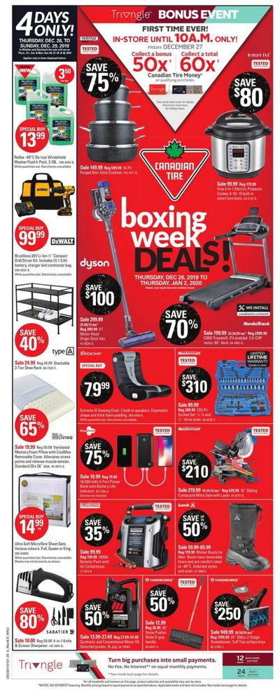 Canadian Tire (Atlantic) 2019 Boxing Week Flyer December 26 to January 2
