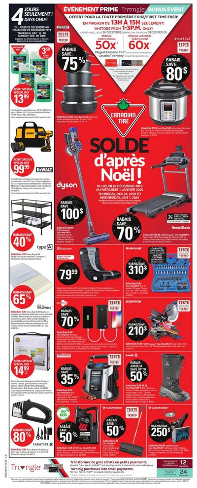 Canadian Tire (QC) 2019 Boxing Week Flyer December 26 to January 2