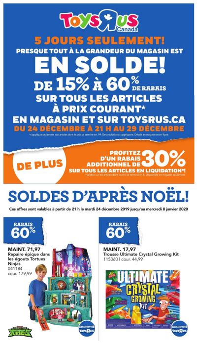 Toys R Us (QC) 2019 Boxing Week Flyer December 24 to January 8