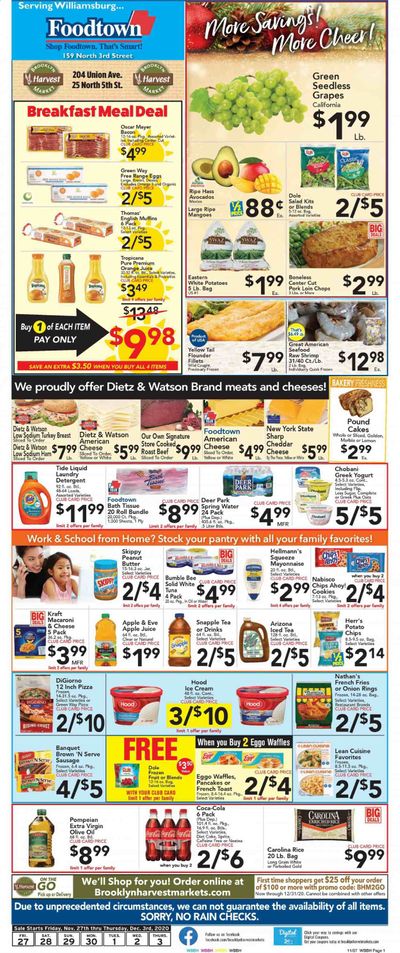 Foodtown (NJ, NY, PA) Weekly Ad Flyer November 27 to December 3