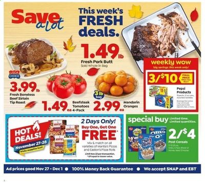Save a Lot Weekly Ad Flyer November 27 to December 1