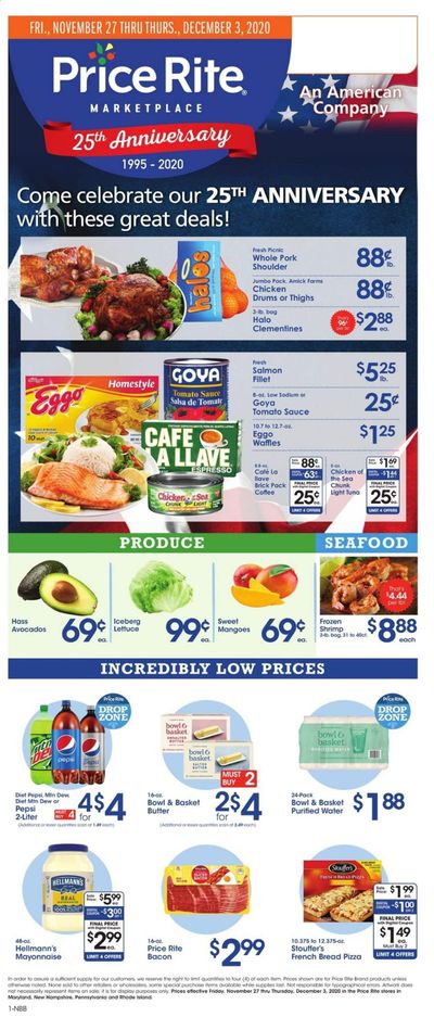 Price Rite (CT, MA, MD, NH, NJ, NY, PA, RI) Weekly Ad Flyer November 27 to December 3