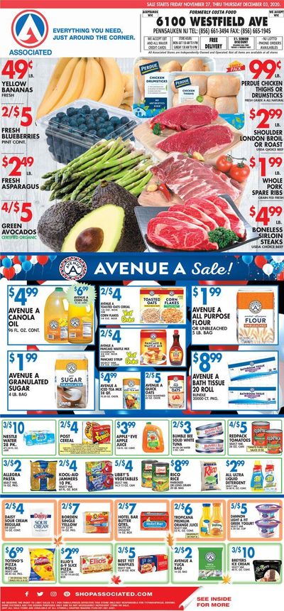 Associated Supermarkets Weekly Ad Flyer November 27 to December 3
