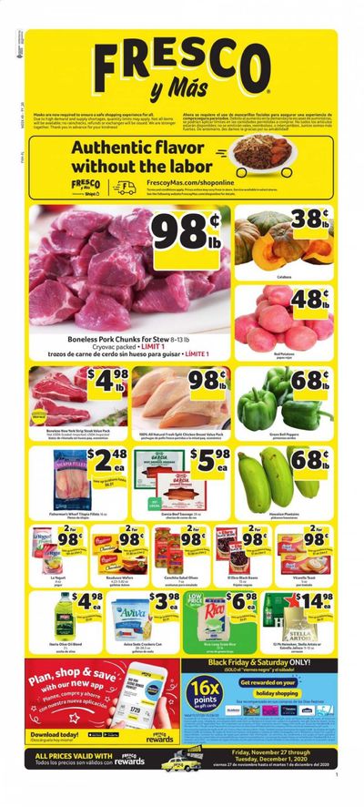 Fresco y Más Weekly Ad Flyer November 27 to December 1