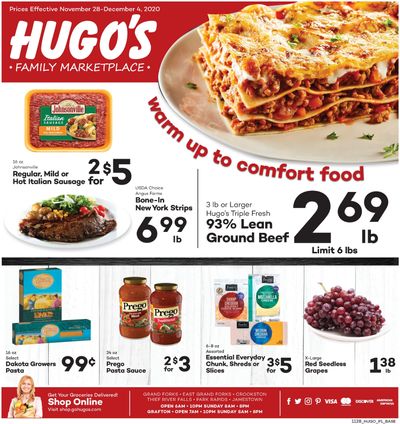 Hugo's Family Marketplace Weekly Ad Flyer November 28 to December 4, 2020
