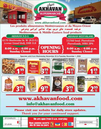 Akhavan Supermarche Flyer November 25 to December 