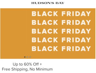 Hudson’s Bay Canada Black Friday Sale: Save up to 60% off + FREE Shipping