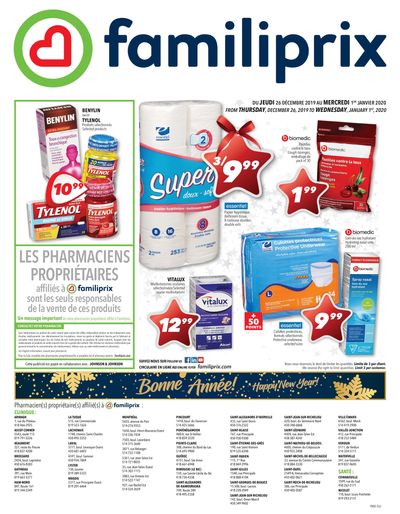 Familiprix Clinique Flyer December 26 to January 1