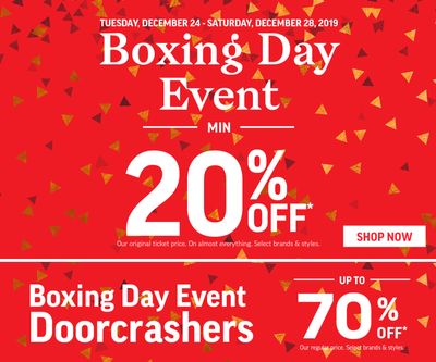 Sport Chek Canada Boxing Day Event Sale Starts Now: Up to 70% Off Doorcrashers + 50% Off Jackets + Free Shipping + More
