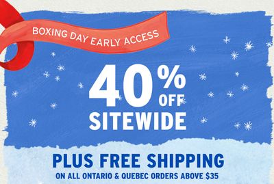 The Body Shop Canada Boxing Day Sale: Save 40% Off Sitewide