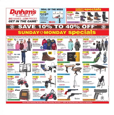 Dunham's Sports Weekly Ad Flyer November 28 to December 3