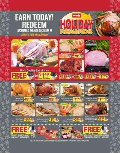 Weis Weekly Ad Flyer December 3 to December 26
