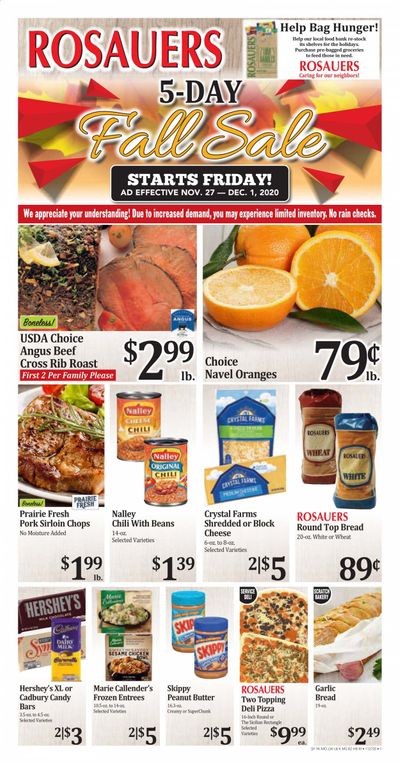 Rosauers Weekly Ad Flyer November 27 to December 1