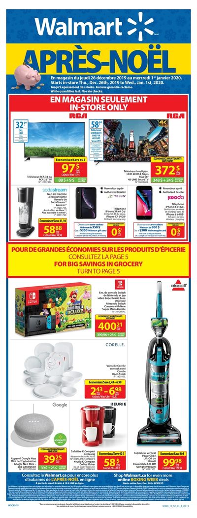 Walmart Supercentre (QC) 2019 Boxing Week Flyer December 26 to January 1