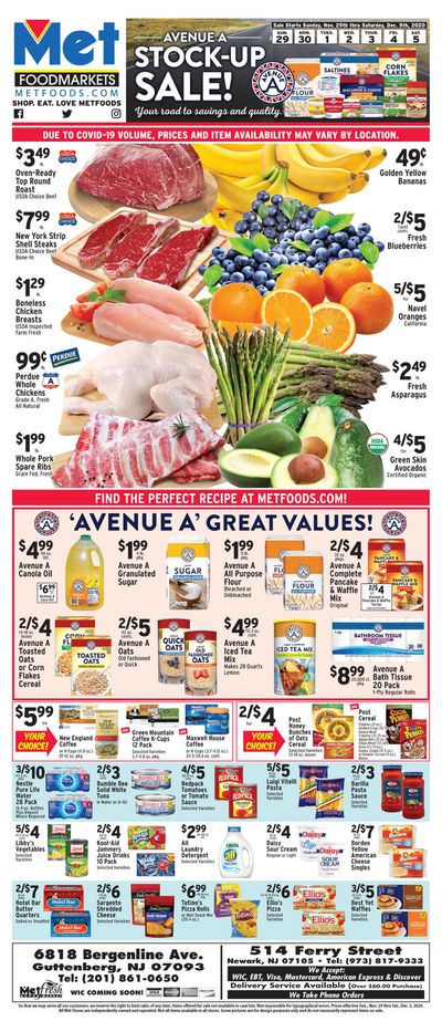 Met Foodmarkets Weekly Ad Flyer November 29 to December 05, 2020