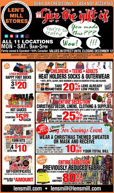 Len's Mill Stores Flyer November 29 to December 12