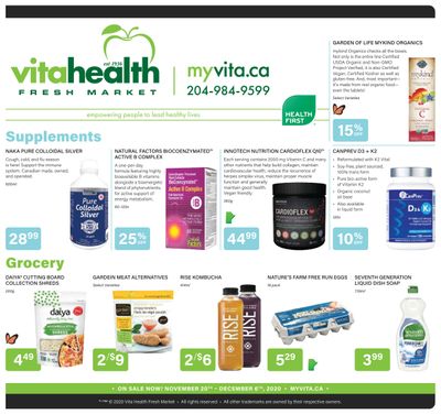 Vita Health Fresh Market Flyer November 20 to December 6