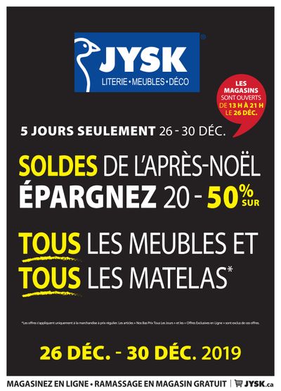JYSK (QC) Flyer December 26 to 30