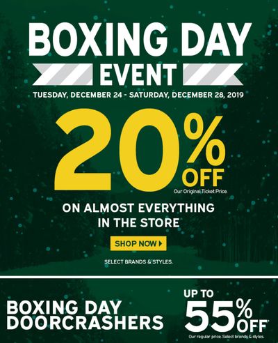 Atmosphere Canada Boxing Day Sale: Save 20% Off Everything + Up to 55% Off Doorcrashers + Free Shipping