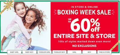 Carter’s OshKosh B’gosh Canada Boxing Week Sale: Save up to 60% Off Entire Site & Store + Extra 25% off Clearance!
