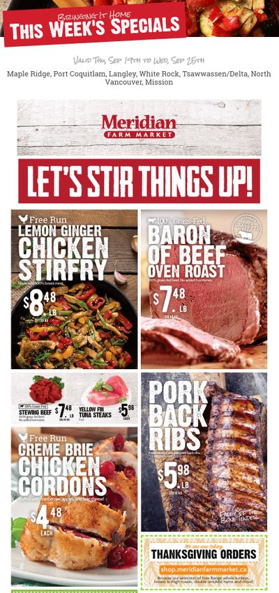 Meridian Meats and Seafood Flyer September 19 to 25