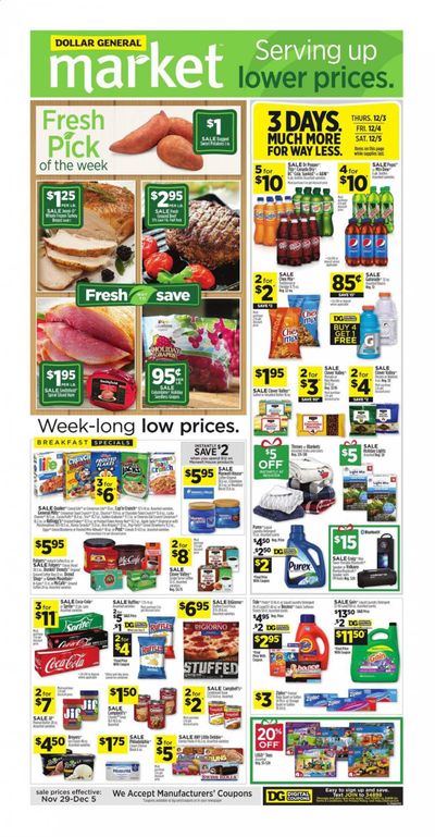 Dollar General (AL, GA, KY, LA, TN) Weekly Ad Flyer November 29 to December 5