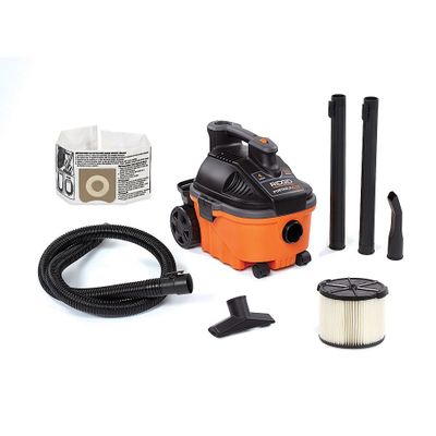 RIDGID 15 L (4 Gal.) 5 Peak HP Portable Wet Dry Vacuum with Wheels & Storage On Sale for $99.00 at Home Depot Canada