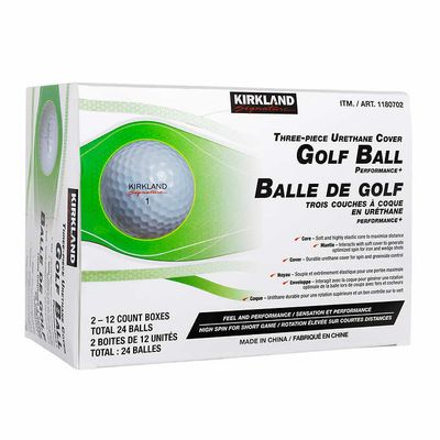 Kirkland Signature 3-piece Urethane Cover Golf Ball, 24-count On Sale for $ 39.99 at Costco Canada Kirkland Signature 3-piece Urethane Cover Golf Ball, 24-count On Sale for $ 39.99 at Costco Canada