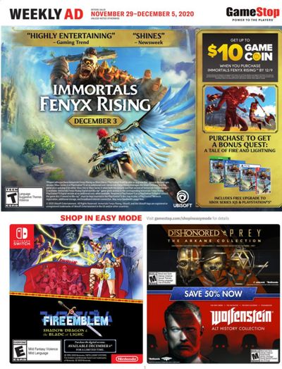 GameStop Weekly Ad Flyer November 29 to December 5