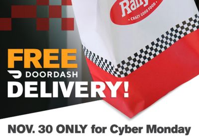 Free DoorDash Delivery on $15+ Orders for Checkers and Rally's this Cyber Monday Only
