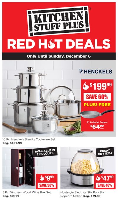 Kitchen Stuff Plus Red Hot Deals Flyer November 30 to December 6