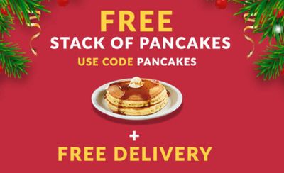 Denny's Offering Free Pancakes and Free Delivery for a Limited Time Only
