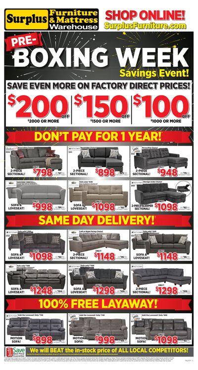 Surplus Furniture & Mattress Warehouse (Sydney) Flyer December 1 to 21