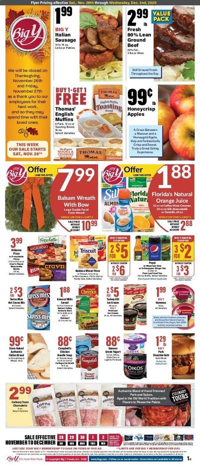 Big Y (CT) Weekly Ad Flyer November 28 to December 2