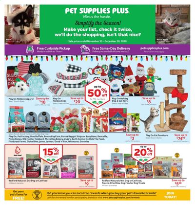 Pet Supplies Plus Weekly Ad Flyer November 30 to December 30