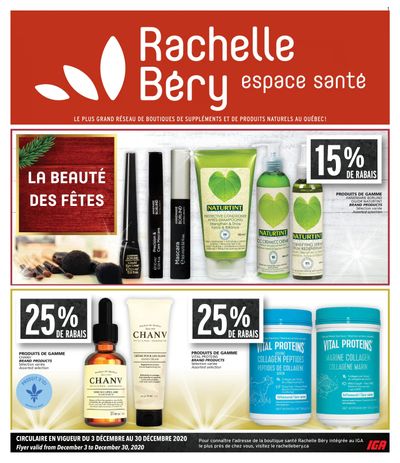 Rachelle Bery Health Flyer December 3 to 30