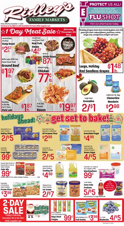 Ridley's Weekly Ad Flyer December 1 to December 7, 2020