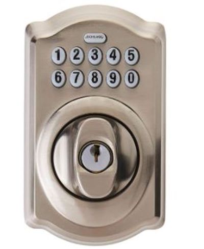 Schlage BE365 CAM Camelot Keypad Deadbolt , Satin Nickel - BE365 CAM 619 For $98.00 At Amazon Canada