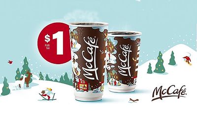 $1 any size brewed coffee at McDonald's Canada